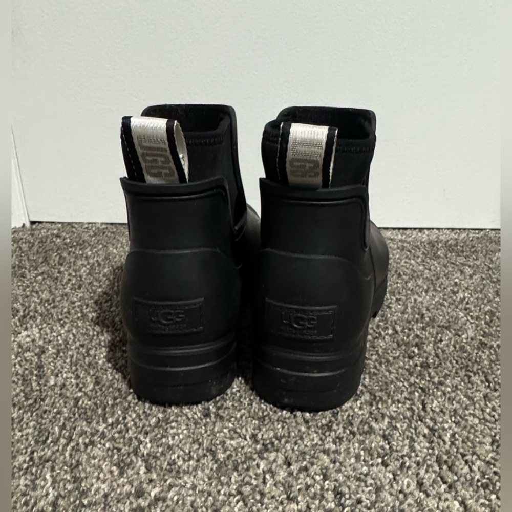 UGG Black Ankle Rain Boots (7) - Picture 5 of 9
